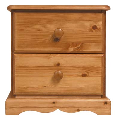 The Pine Factory BADGER 2 DRAWER BEDSIDE CABINET