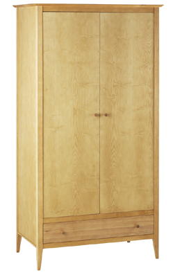 CORNDELL METROPOLITAN DOUBLE ASH WARDROBE - GOLD