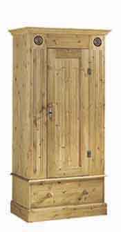 COUNTRY COTTAGE 1 DOOR / 1 DRAWER PINE WARDROBE