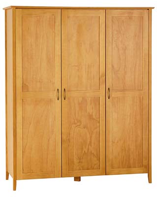 SHAKER STYLE TRIPLE PINE WARDROBE