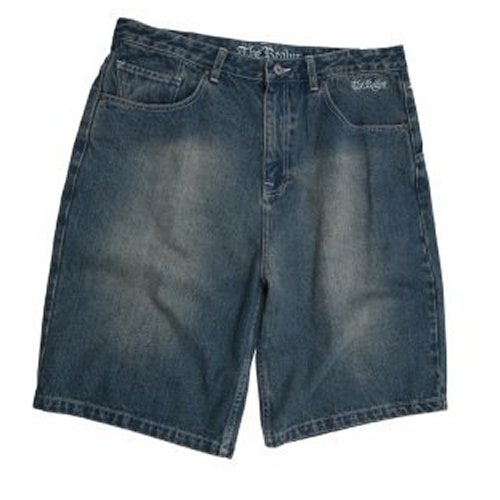 The Realm Mens The Realm Kids Bopper Denim Walkshorts Light Indigo