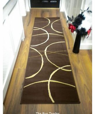 The Rug Trader Retro Modern Hall Runner 9255 823 Brown 60cm x 230cm