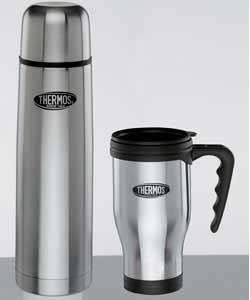 thermos 1 Litre Flask, 0 .35 Litre Food Flask and Mug Set