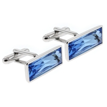 thompson Cufflinks - Blue crystal