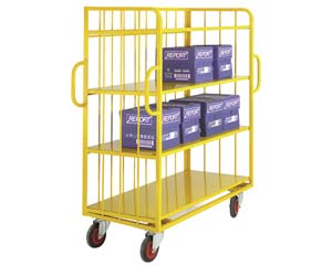 THREE sided sloping shelf truck