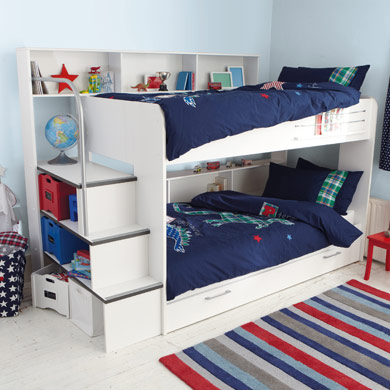 Thuka Harbour White Storage Bunk Bed