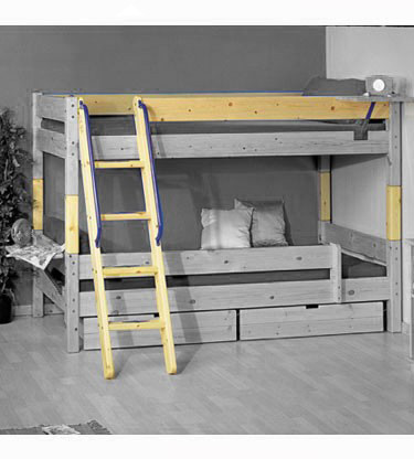 Bunkbed slanting ladder conversion kit