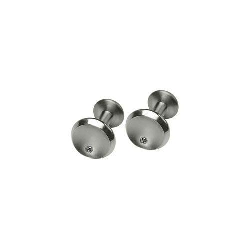 Ti2 Titanium Diamond Set Cufflinks in Titanium with Matt Finish by Ti2