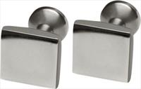 Ti2 Titanium Polished Square Flat Titanium Cufflinks by Ti2