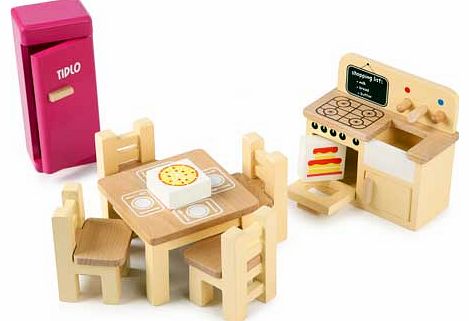 Tidlo Wooden Dolls House - Kitchen Furniture