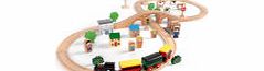 Tidlo Wooden Train Set (50 Pieces) T-0097