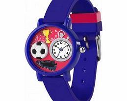 Tikkers Boys 3D Blue Football Watch