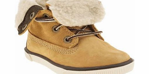 Timberland tan deering fold down unisex toddler