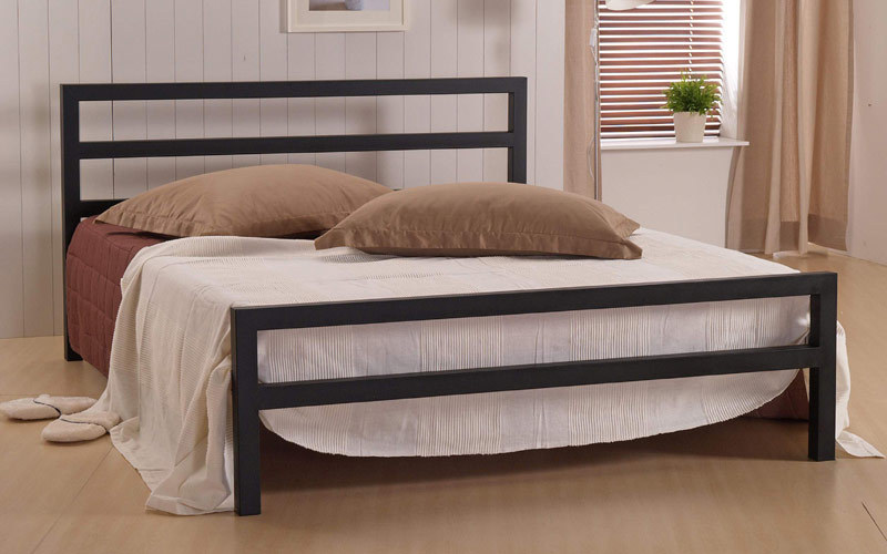 Time Living City Block Metal Bedstead, King