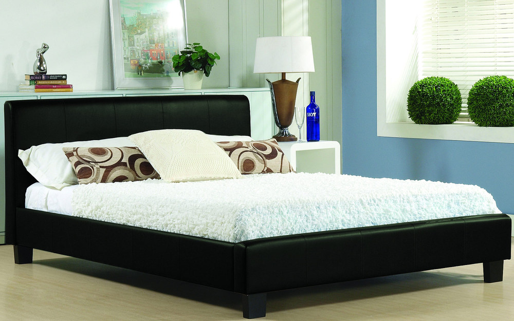 Time Living Hamburg Faux Leather Bedstead, Small