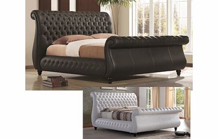 Time Living Swan 6FT Superking Leather Bedstead