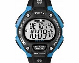 Timex Bright Blue Black Ironman 30 Lap Full Size