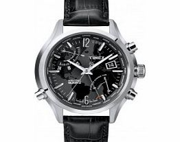 Timex Intelligent Quartz Mens Black World Time