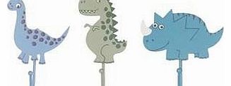 Tinkie Toys Childrens Set of 3 Boys Dinosaur Coat Hooks