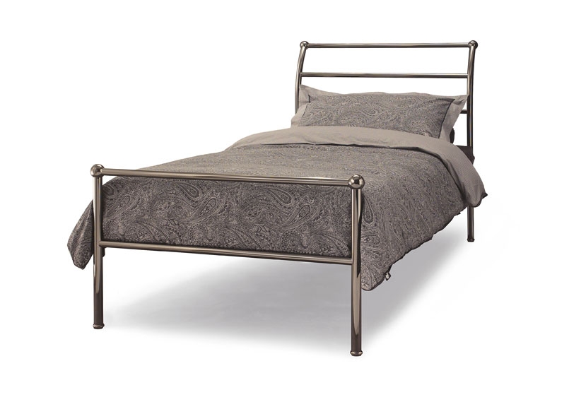 Black Nickel Single Bedstead