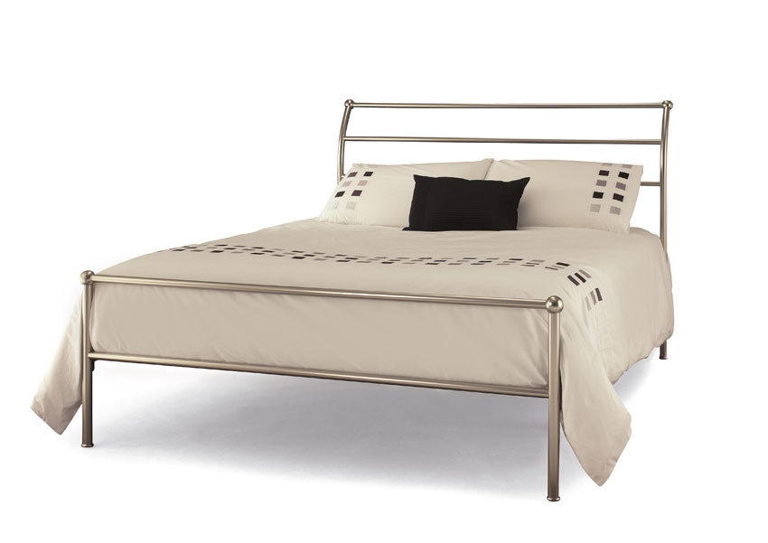 Satin Nickel Double Bedstead