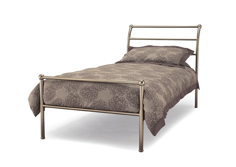 Satin Nickel Single Bedstead