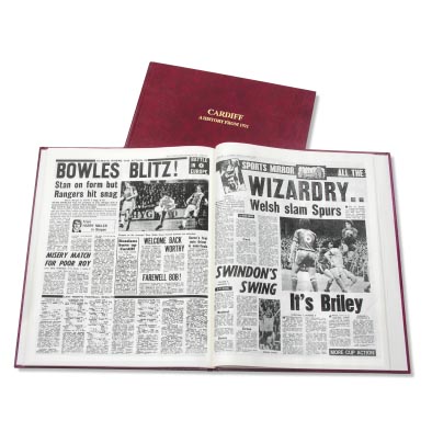 Cardiff City Football Newspaper Book Retro