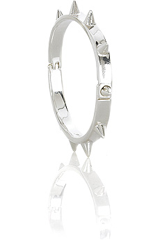 Studded silver bangle