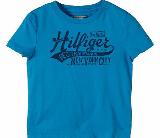 Boys Logo Cn Tee S/S T-Shirt T-Shirt, Blue (Brilliant Blue), 12 Years (Manufacturer Size: 12)