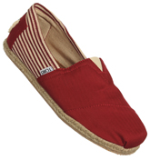 Toms Classics University Red Rope Sole Espadrilles