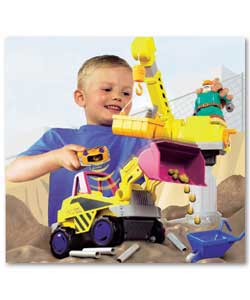 Tomy Mighty Movers Bulldozer Crane