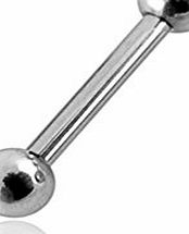 Tongue Bars G23 Grade Titanium 16Gauge(1.2MM) - Length 6MM(1/4``) Threaded Straight Barbells with 3mm Ball