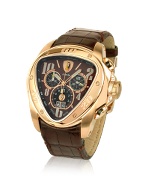 Tonino Lamborghini Spyder - Brown Gold Plated Case Chronograph Watch