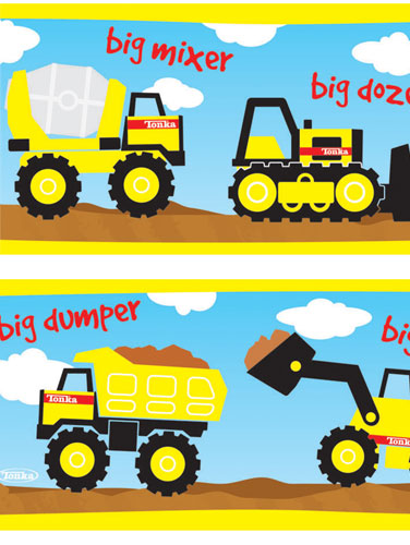 Tonka Digger 5 Self Adhesive Wallpaper Border