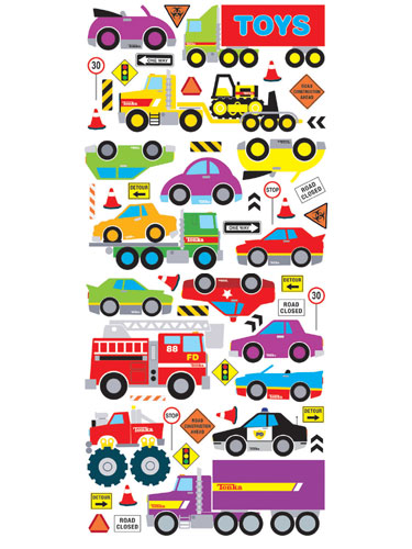 Tonka Stikarounds Wall Stickers 54 pieces