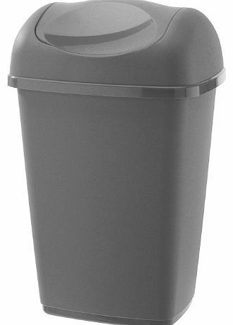 50 LITRE SILVER SWING TOP BIN / DUSTBIN / RUBBISH BIN / KITCHEN / HOME / BATHROOM