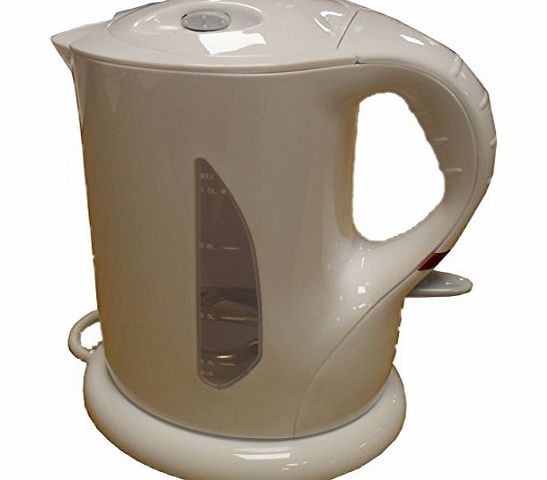 Tooltime 1LT WHITE CORDLESS ELECTRIC KETTLE TRAVEL MINI JUG