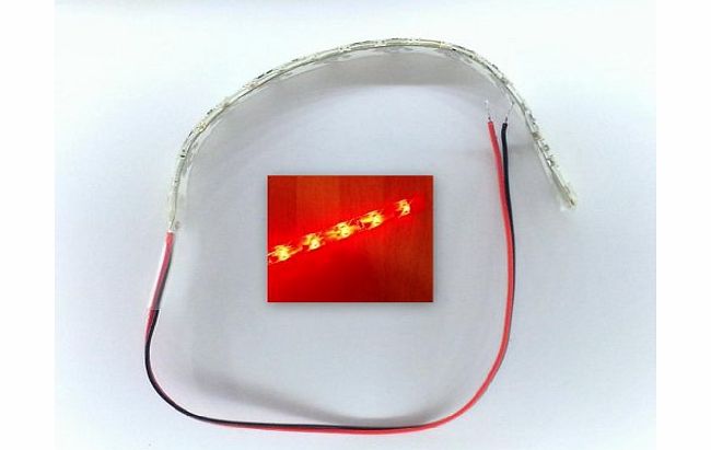 Top LED 15Cm Dolls House - Background - Scenery 12V Led Strip Lights - Double Density Red