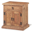 Mexican pine 2 door bedside furniture