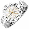 Torrini Dualchron - Dual Time Automatic White Chronograph Watch