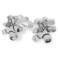 Torrini Sterling Silver Teddy Bear Cufflinks