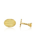 Torrini Stripes - 18K Yellow Gold Oval Cufflinks