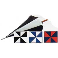 2 Gore Wooden Golfing Umbrella Black and White