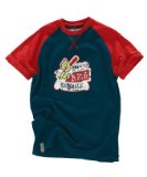 Retro Baseball Tee Navy/Burnt Red (44)