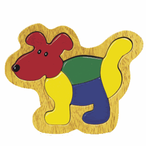 Wooden Dog Jigsaw Puzzle