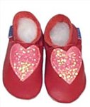 Heart Slippers - 0-6 months