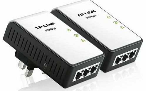 TP-LINK TL PA4030KIT AV500 3 Port Powerline Kit