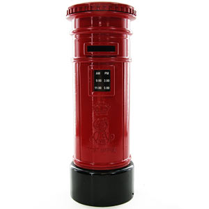 Red Post Metal Money Box