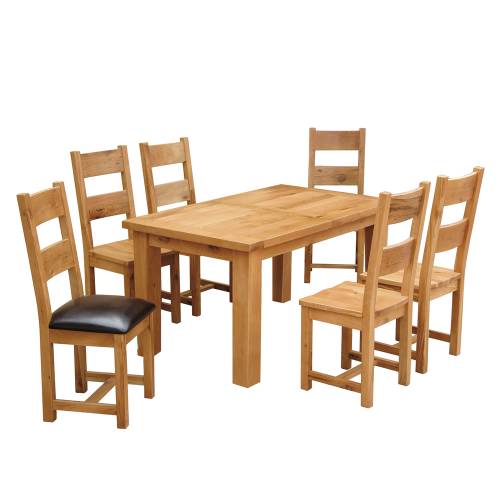 Trafalgar Oak Furniture Trafalgar Oak Large Dining Set