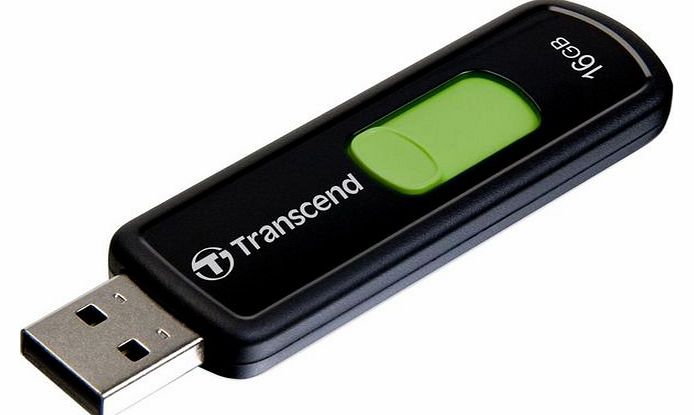 JetFlash 500 USB Flash Drive in black/green - 16